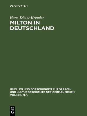 cover image of Milton in Deutschland